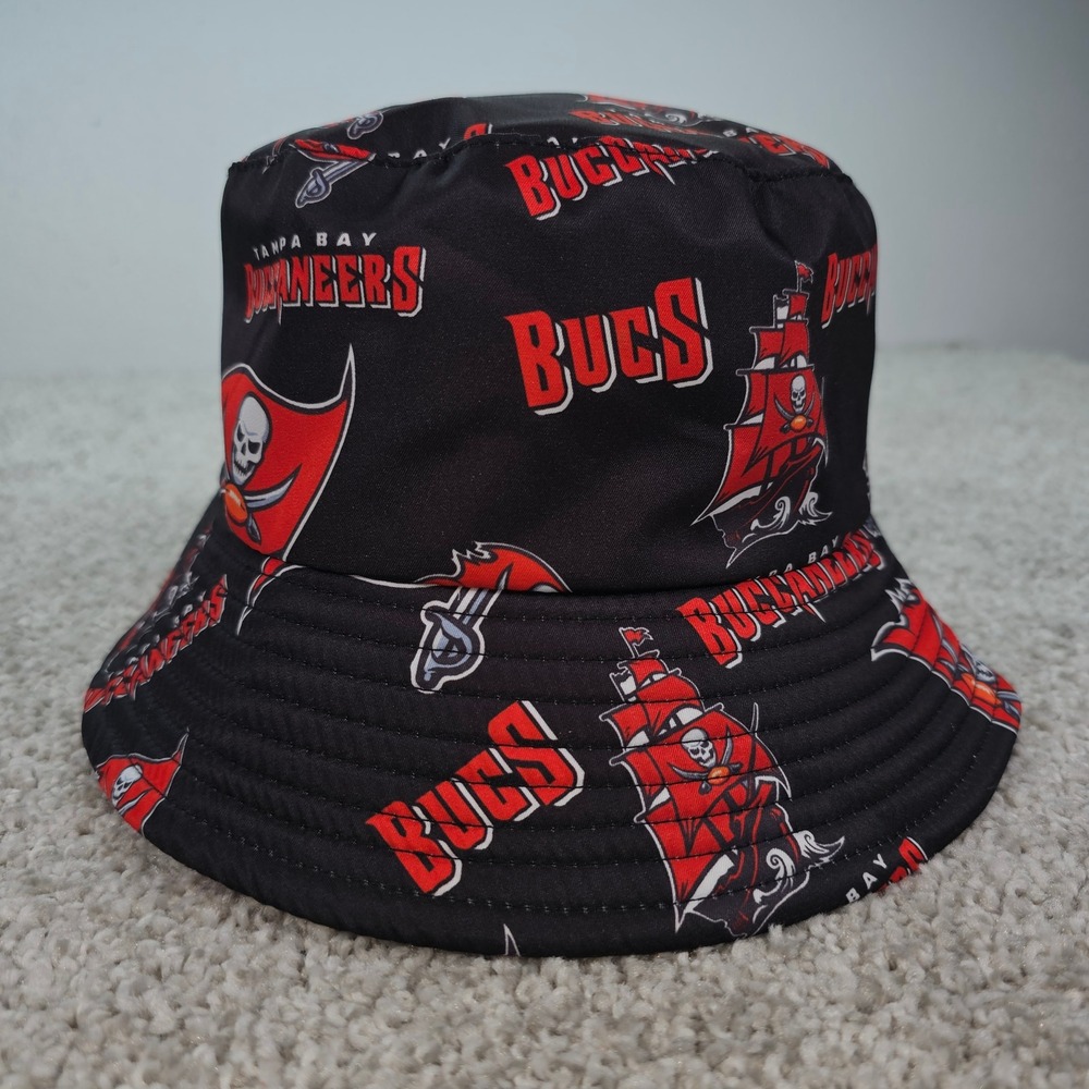 Tampa Bay Buccaneers‎ Bucket Hat NFL Football Team Red BUCS Fan Gear NWOT